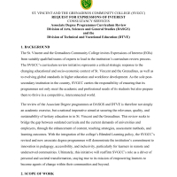 St. Vincent and the Grenadines Community College (SVGCC) - Associate Degree Programmes Curriculum Review Division of Arts, Sciences and General Studies (DASGS) and the Division of Technical and Vocational Education (DTVE)